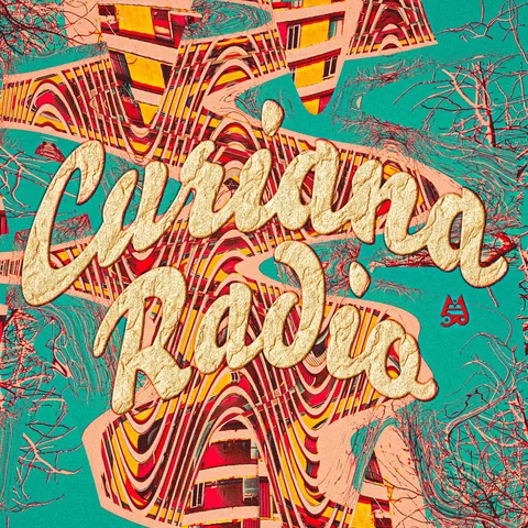 Curiana Abstract — script pincel sobre arquitectura deformada